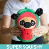 Squishmallows 8-Inch Prince The Watermelon Pug Dog Plush - Collectible Soft & Squishy Puppy Stuffed Animal Toy - Gift For Kids, Girls & Boys