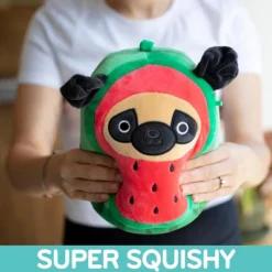 Squishmallows 8-Inch Prince The Watermelon Pug Dog Plush - Collectible Soft & Squishy Puppy Stuffed Animal Toy - Gift For Kids, Girls & Boys