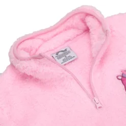 Squishmallows Squshmallows Lola The Unicorn Patch Long Sleeve Pink Youth Girl's Faux Shearling Quarter Zip Pullover -Squishmallows GUEST 0512993e 47bd 405c 9703 c34753aee4ed
