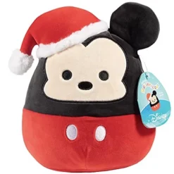 Squishmallows Squishmallow 8" Disney Mickey Mouse With Santa Hat - Christmas Official Kellytoy - Cute Holiday Plush Stuffed Animal Toy - Great Gift For Kids