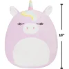 Squishmallows Squishmallow Large 16" Silvia The Purple Unicorn - Official Jazwares Plush - Soft And Squishy Unicorn Stuffed Animal Toy - Gift For Kids, Girls & Boys