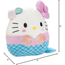 Squishmallows Hello Kitty Plush - Hello Kitty And Friends Mermaid - Collectible 8-Inch Sanrio Stuffed Animal Toy - Gift For Kids, Girls & Boys
