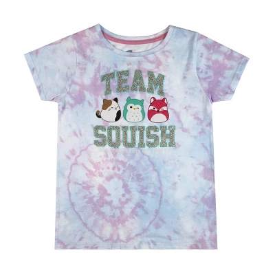 Squishmallows Team Glitter Text Crew Neck Short Sleeve Blue And Blue Pastel Tye Dye Youth Girl Tee 6 Squishmallows Team Glitter Text Crew Neck Short Sleeve Blue And Blue Pastel Tye Dye Youth Girl Tee - Image 6