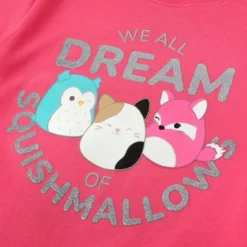 Squishmallows We All Dream Of Squishmallows Youth Girl Pink T-shirt