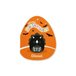 Squishmallows 12" Black Skeleton Triceratops Medium Plush