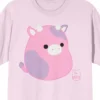 Squishmallows Patty Crew Neck Short Sleeve Cradle Pink Adult T-shirt