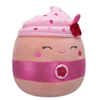 Squishmallows 14" Rosewater Latte Stuffed Animal: Food-Inspired Polyester Plush Toy 4 Squishmallows 14" Rosewater Latte Stuffed Animal: Food-Inspired Polyester Plush Toy - Image 4