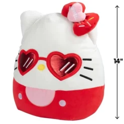 Squishmallows Large Hello Kitty W Glasses Plush, Sanrio 14-Inch - Collectible Cat Stuffed Animal Toy- Gift For Kids, Girls, Boys & Hello Kitty Fans