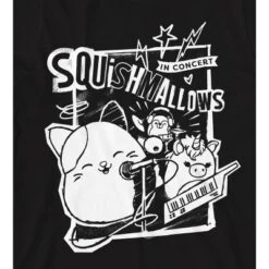 Squishmallows Rock Out Crew Neck Short Sleeve Black Youth Boy's T-shirt