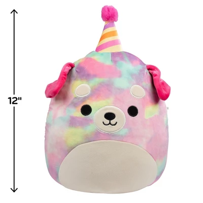 Squishmallows 12-Inch Delenne Rainbow Dog W Party Hat - Official Celebration Plush- Collectible Puppy Stuffed Animal Toy - Gift For Kids, Girls & Boys 2 Squishmallows 12-Inch Delenne Rainbow Dog W Party Hat - Official Celebration Plush- Collectible Puppy Stuffed Animal Toy - Gift For Kids, Girls & Boys - Image 2