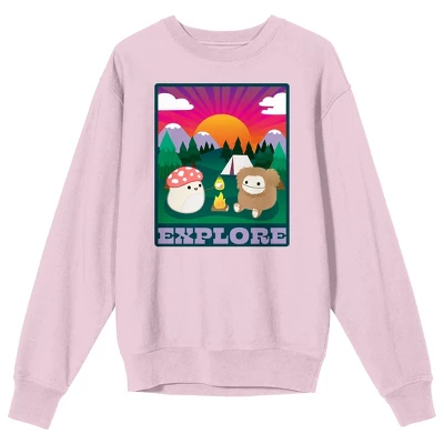 Squishmallows Explore Crew Neck Long Sleeve Adult Cradle Pink Sweatshirt 2 Squishmallows Explore Crew Neck Long Sleeve Adult Cradle Pink Sweatshirt - Image 2
