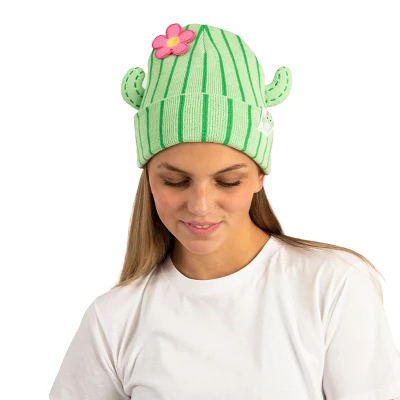 Squishmallows Squishmallow Cactus Novelty Beanie 3 Squishmallows Squishmallow Cactus Novelty Beanie - Image 3