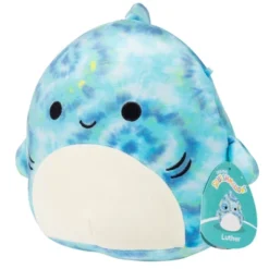 Squishmallows 8" Luther The Tiger Shark- Officially Licensed Jazwares Plush - Collectible Sea Squad Stuffed Animal Toy- Gift For Kids, Girls & Boys