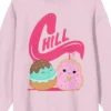 Squishmallows Chill Crew Neck Long Sleeve Cradle Pink Youth Sweatshirt