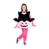 Squishmallows Adult Emily The Bat Halloween Costume Bodysuit In Pumpkin Pink/Black One Size Fits Most