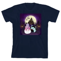 Squishmallows Halloween Forest And Moon Youth Blue Short Sleeve Tee -Squishmallows GUEST b7d12eb1 a324 4df4 9a7c bc54e01460a3