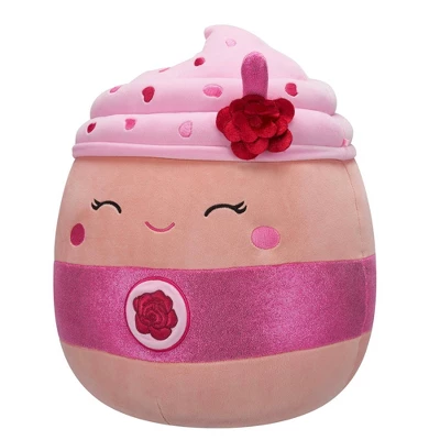 Squishmallows 14" Rosewater Latte Stuffed Animal: Food-Inspired Polyester Plush Toy 3 Squishmallows 14" Rosewater Latte Stuffed Animal: Food-Inspired Polyester Plush Toy - Image 3