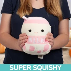 Squishmallows 24 Squishmallows Amelie The Strawberry Milk - Official Jazwares Plush - Collectible Squishy Food & Drink Stuffed Animal Toy - Gift For Kids, Girls & Boys