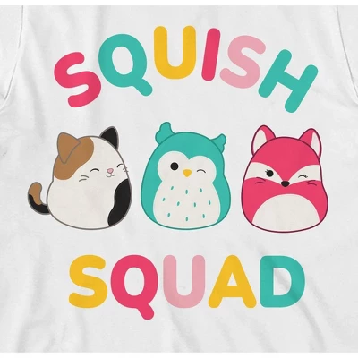 Squishmallows Squish Squad Crew Neck Short Sleeve White Youth Boy's T-shirt 1 Squishmallows Squish Squad Crew Neck Short Sleeve White Youth Boy's T-shirt