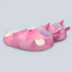 Squishmallows Kids' Lola The Unicorn Plush Slippers - Berry Purple