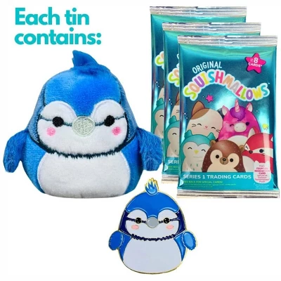 Squishmallows Babs The Blue Jay Trading Card Tin 1 Squishmallows Babs The Blue Jay Trading Card Tin