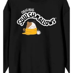 Squishmallows Cam The Cat Juniors Black Oversized Sweatshirt