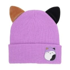 Squishmallows 3D Cat Ears Youth Beanie And Gloves Set