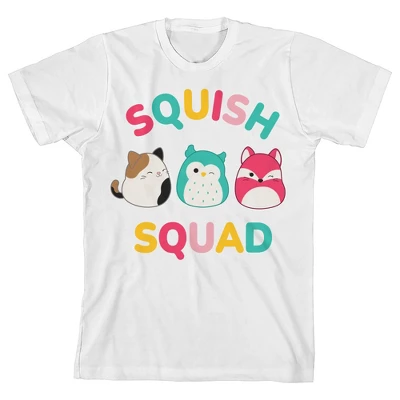 Squishmallows Squish Squad Crew Neck Short Sleeve White Youth Boy's T-shirt 4 Squishmallows Squish Squad Crew Neck Short Sleeve White Youth Boy's T-shirt - Image 4